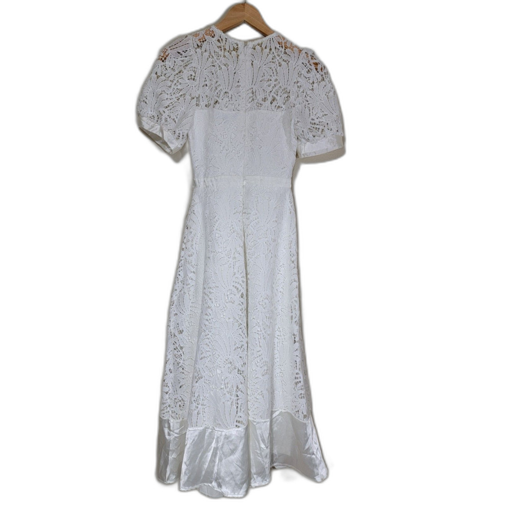 Lulu's White Maxi Lace Dress - XS - Picture 2 of 8